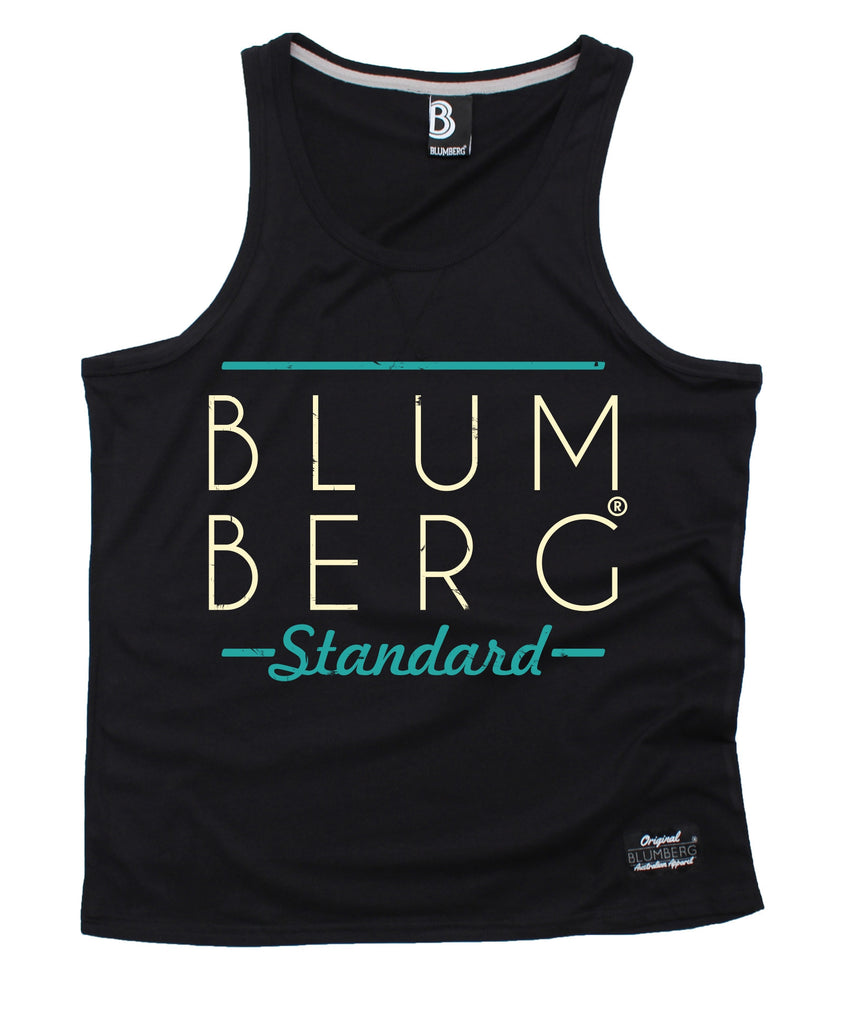 Blumberg Australia Men's Blumberg Standard Cream Large Bold Text Premium Vest Tank Top