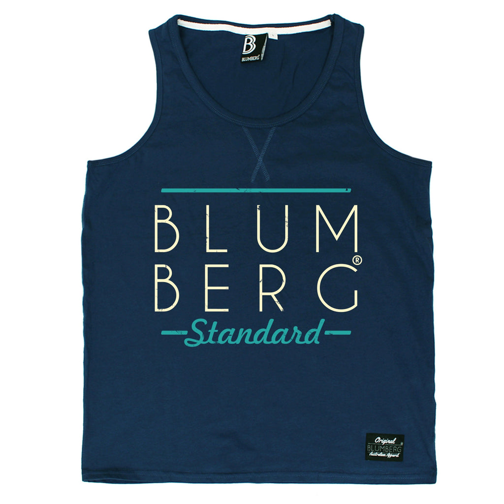Blumberg Australia Men's Blumberg Standard Cream Large Bold Text Premium Vest Tank Top