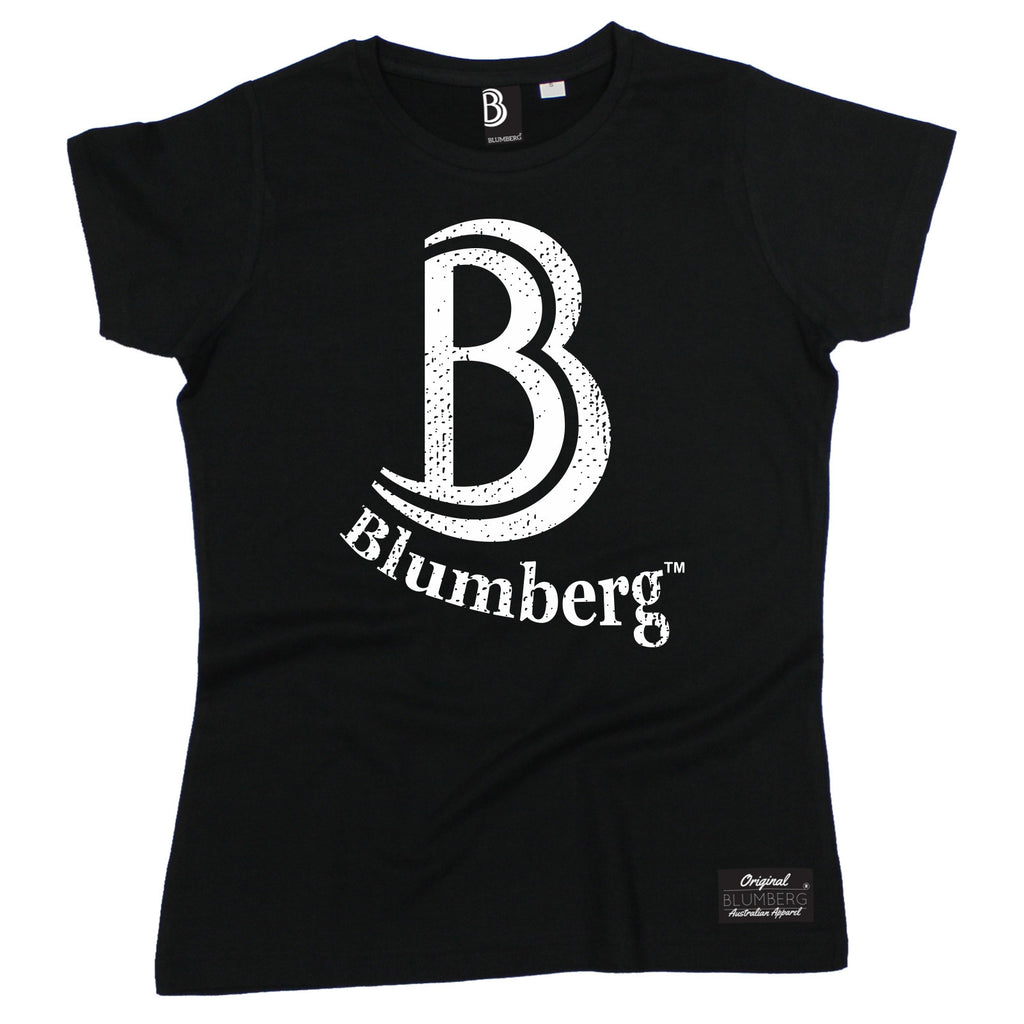Women's B Blumberg White Text Chest Design - Premium T-Shirt
