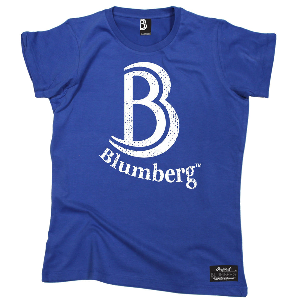 Women's B Blumberg White Text Chest Design - Premium T-Shirt