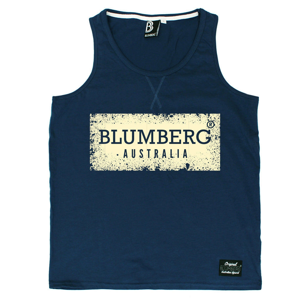 Blumberg Australia Men's Blumberg Australia Cream Distressed Design Premium Vest Tank Top