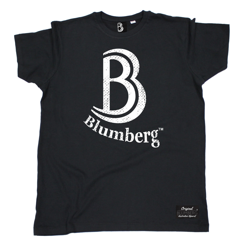 Men's B Blumberg White Text Chest Design Premium T-Shirt