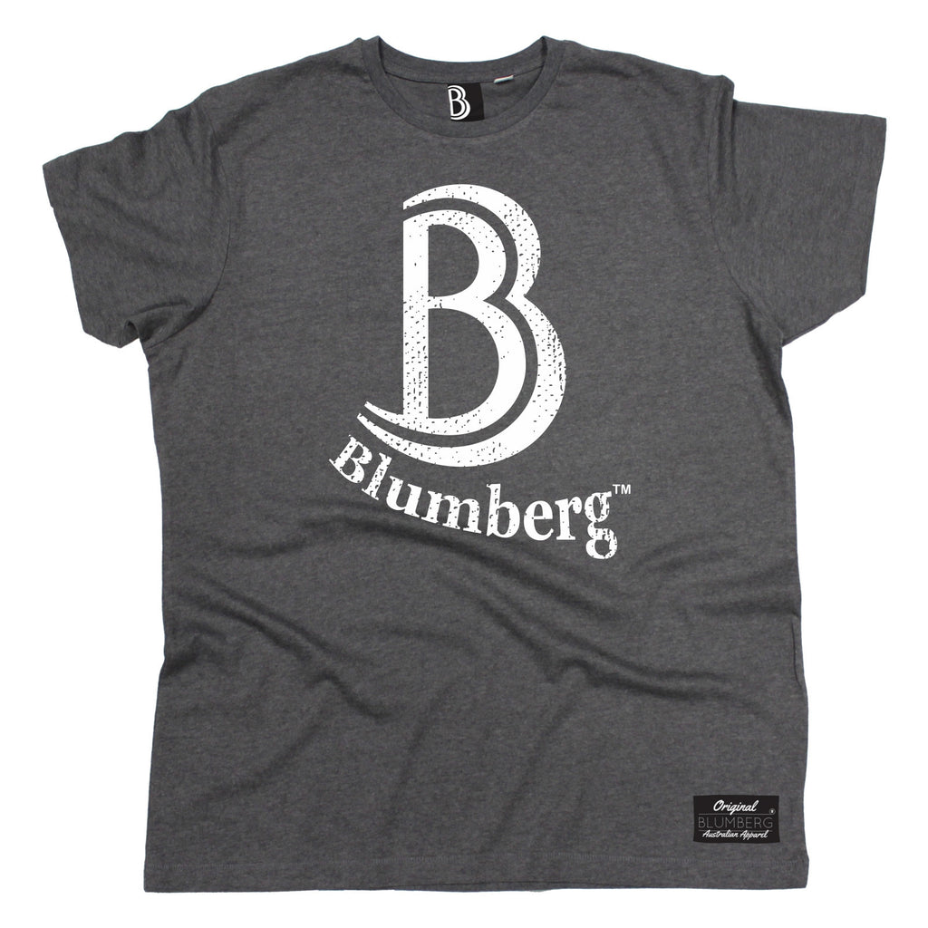Men's B Blumberg White Text Chest Design Premium T-Shirt