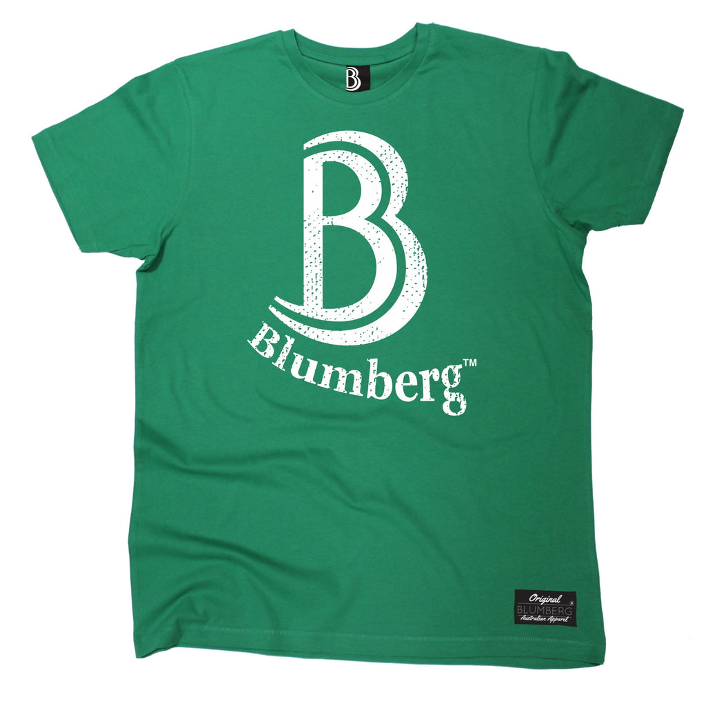 Men's B Blumberg White Text Chest Design Premium T-Shirt