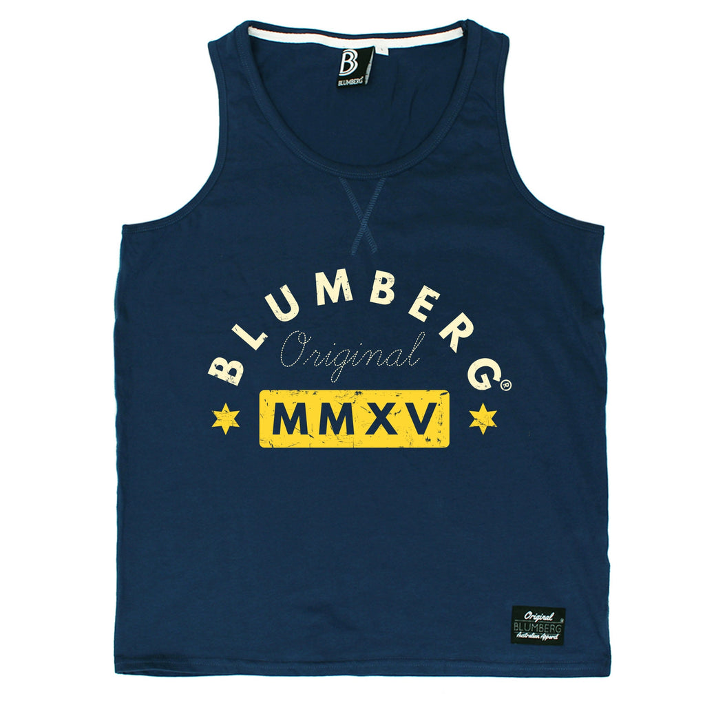 Blumberg Australia Men's Original MMXV Yellow Design Premium Vest Tank Top