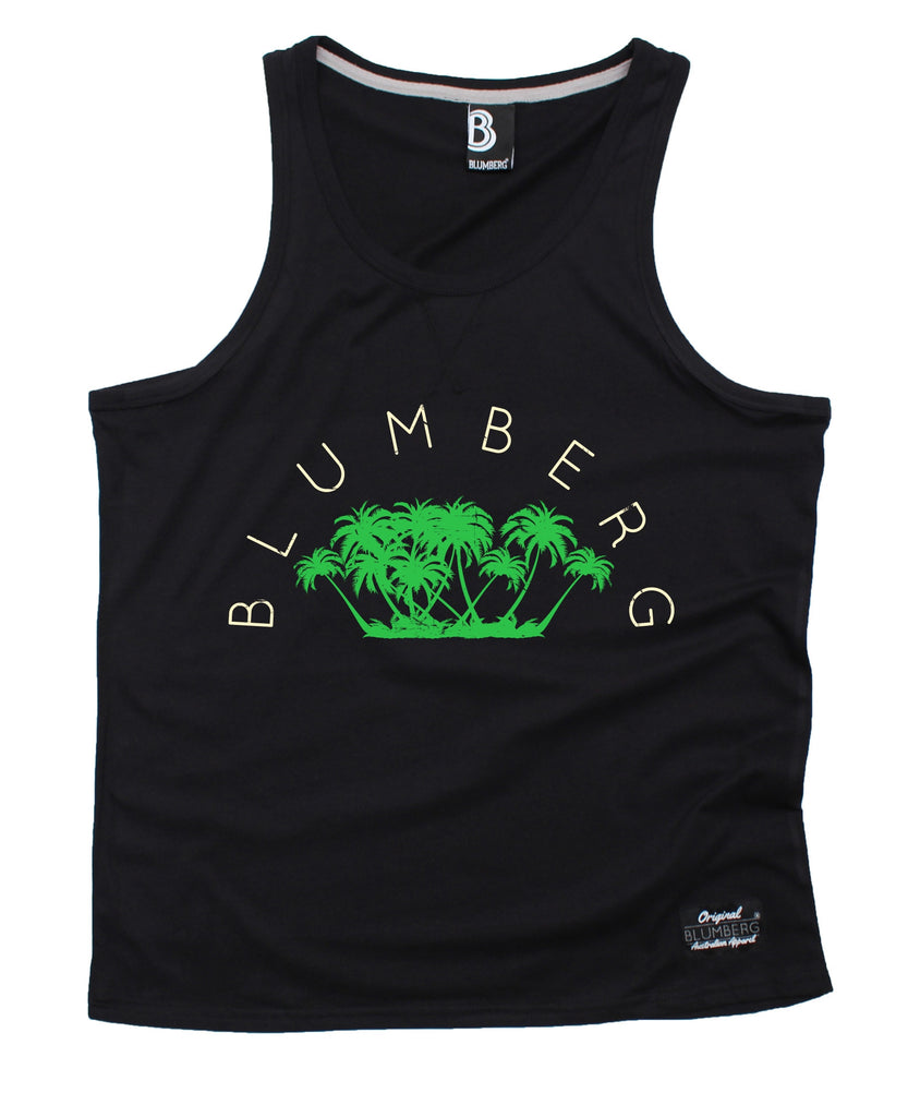 Blumberg Australia Men's Palm Trees Design Premium Vest Tank Top