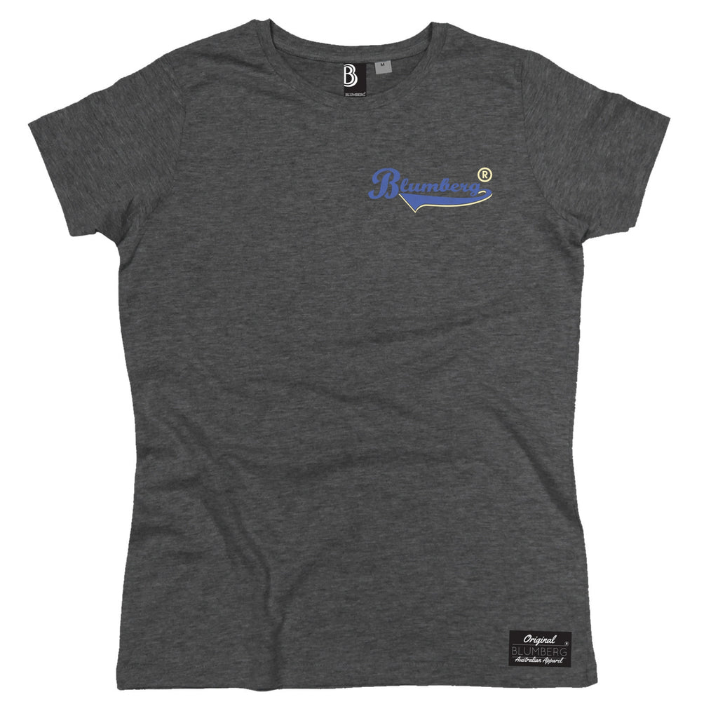 Women's Blumberg Blue Text Pocket Design - Premium T-Shirt