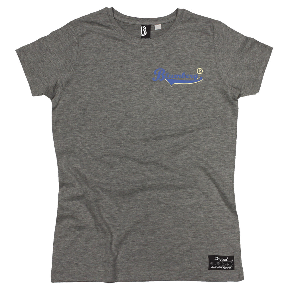 Women's Blumberg Blue Text Pocket Design - Premium T-Shirt
