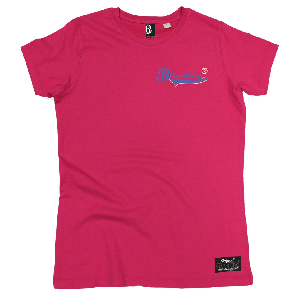 Women's Blumberg Blue Text Pocket Design - Premium T-Shirt