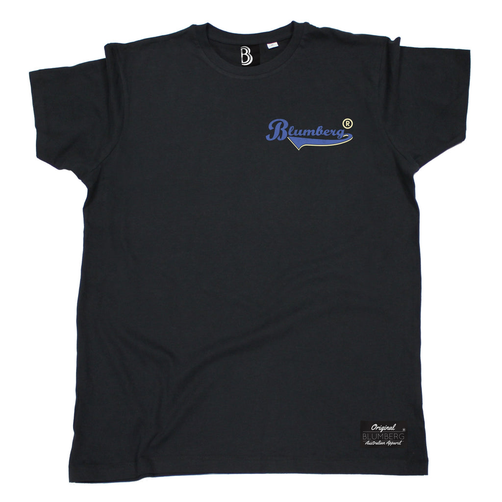 Men's Blumberg Blue Text Pocket Design Premium T-Shirt