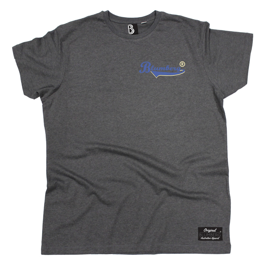 Men's Blumberg Blue Text Pocket Design Premium T-Shirt