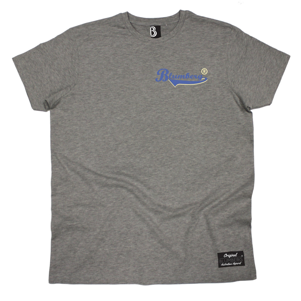 Men's Blumberg Blue Text Pocket Design Premium T-Shirt