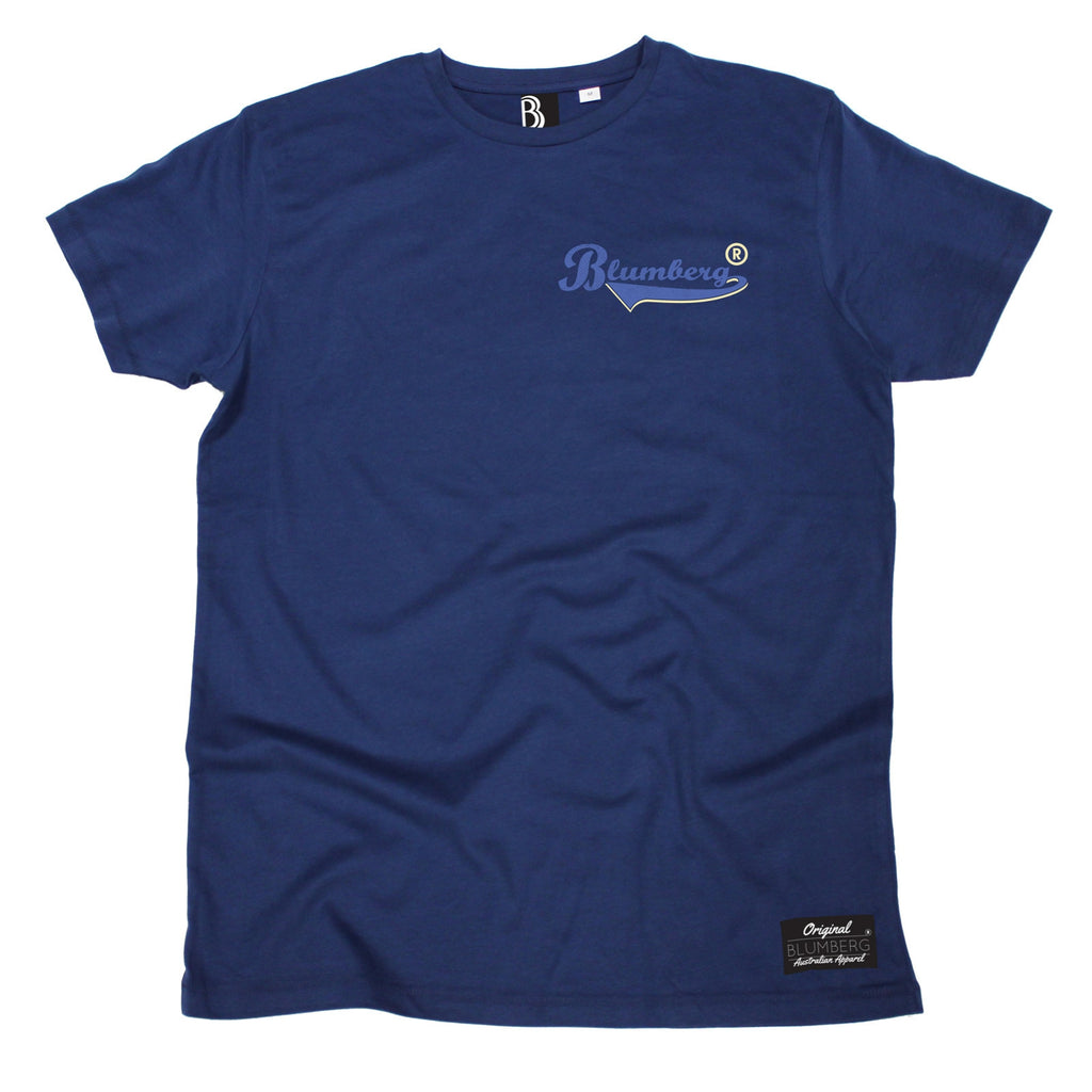 Women's Blumberg Blue Text Pocket Design - Premium T-Shirt