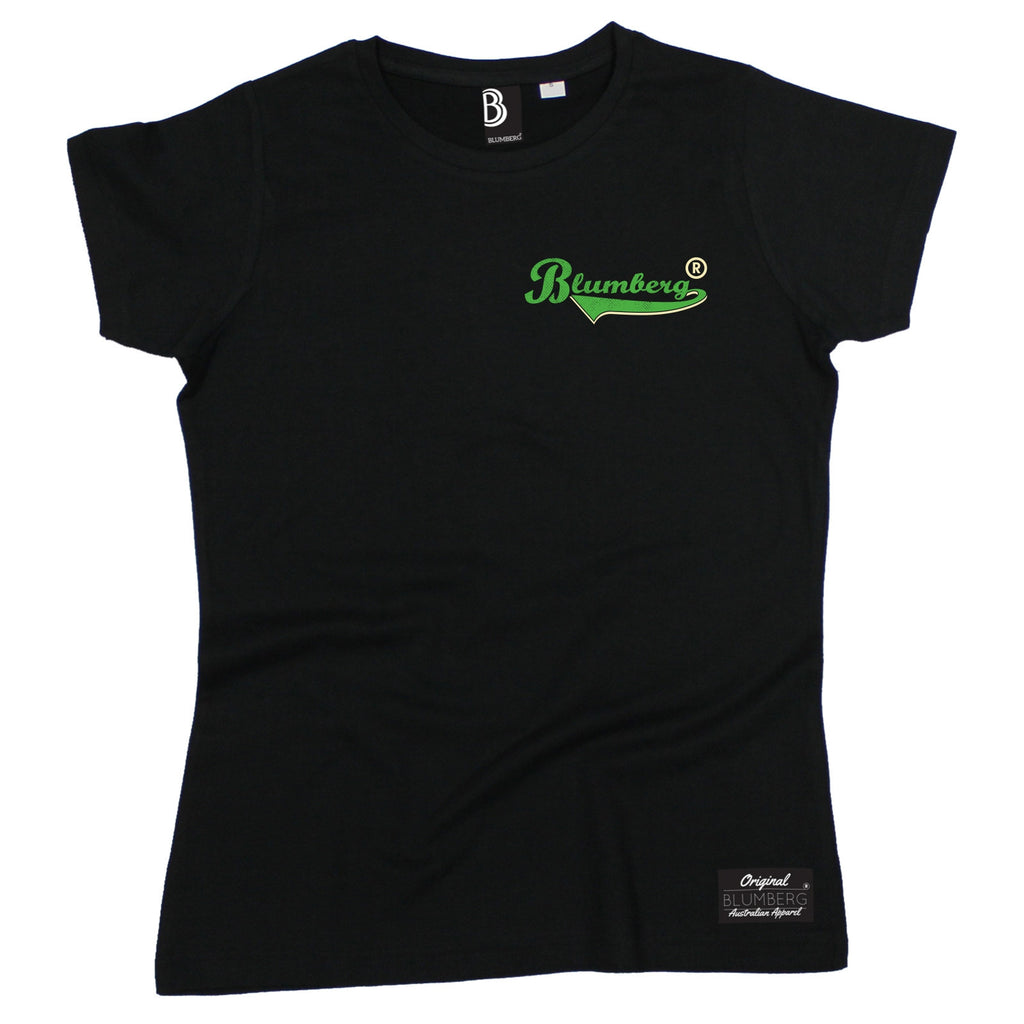 Women's Blumberg Green Text Breast Pocket Design - Premium T-Shirt