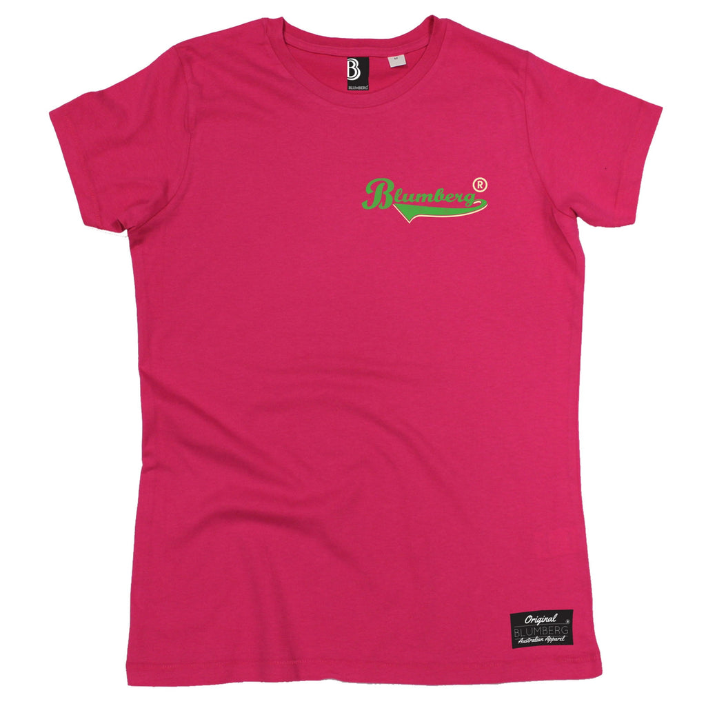 Women's Blumberg Green Text Breast Pocket Design - Premium T-Shirt