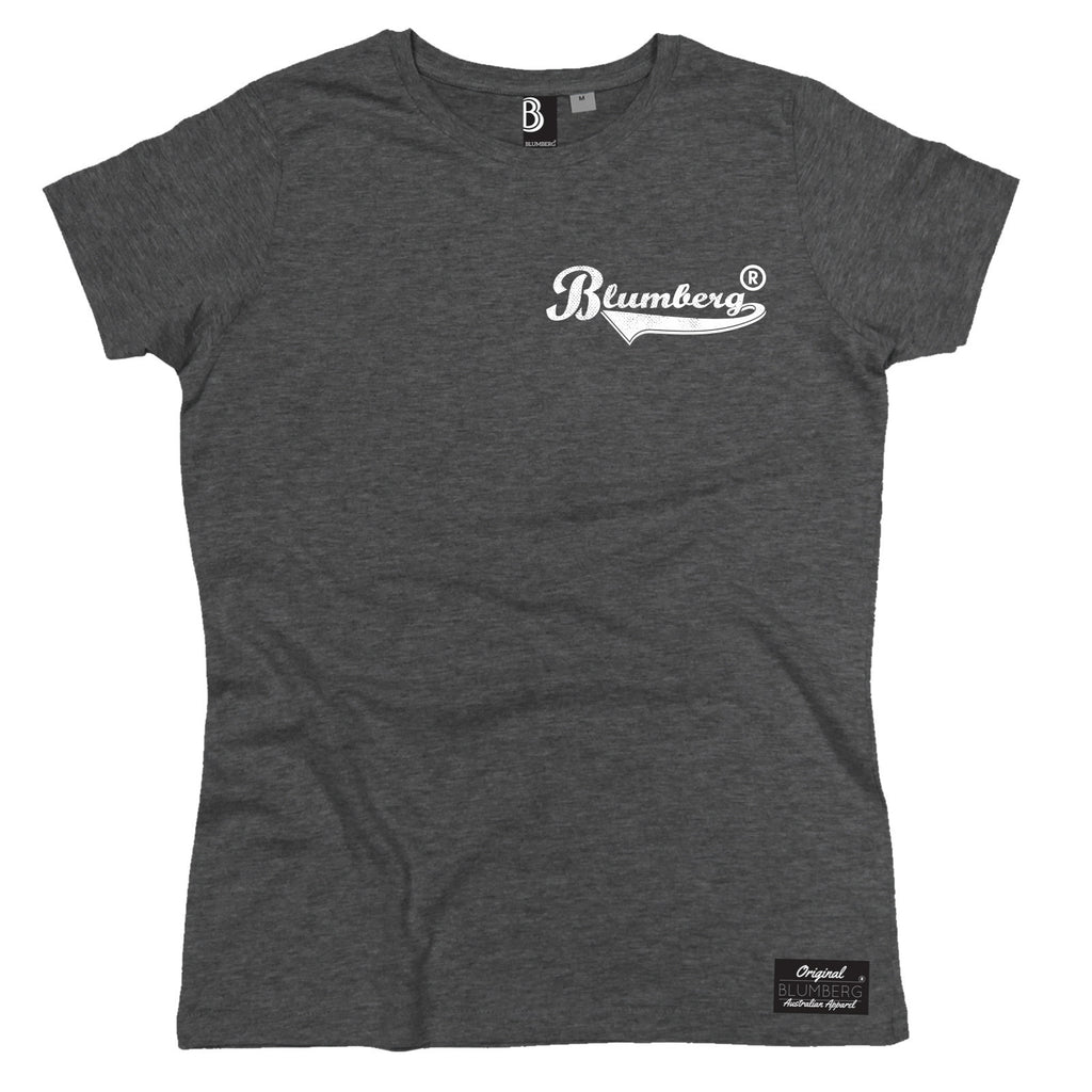 Women's Blumberg White Text Breast Pocket Design - Premium T-Shirt