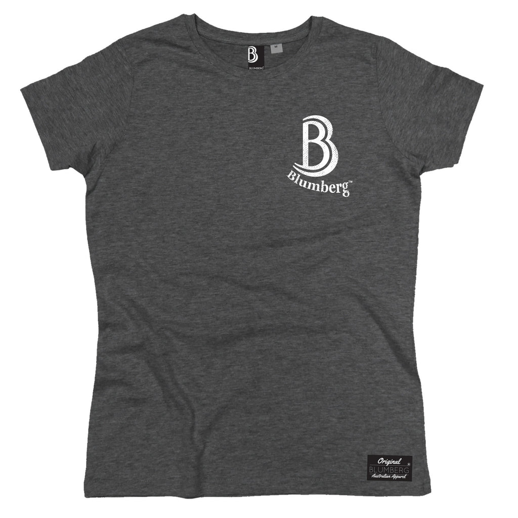 Women's B Blumberg Logo White Text Breast Pocket Design - Premium T-Shirt