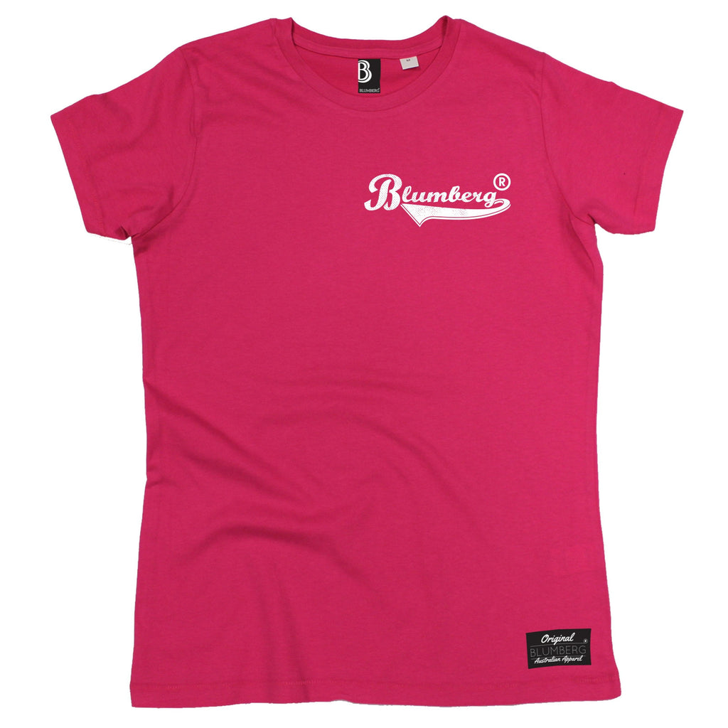Women's Blumberg White Text Breast Pocket Design - Premium T-Shirt