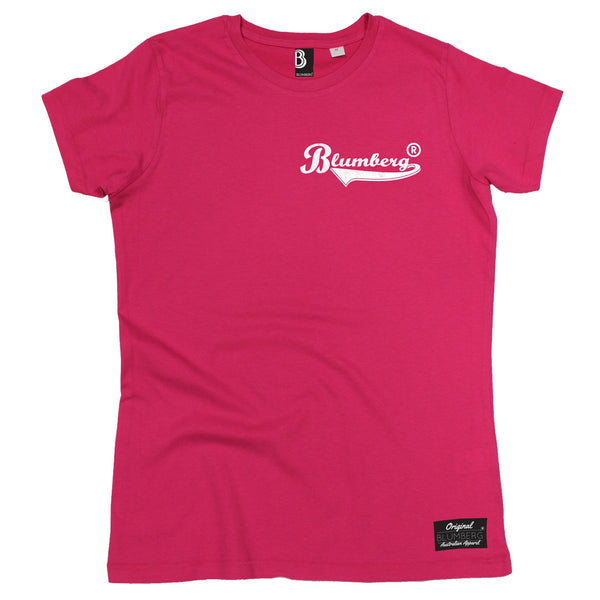 Women's Blumberg White Text Breast Pocket Design - Premium T-Shirt