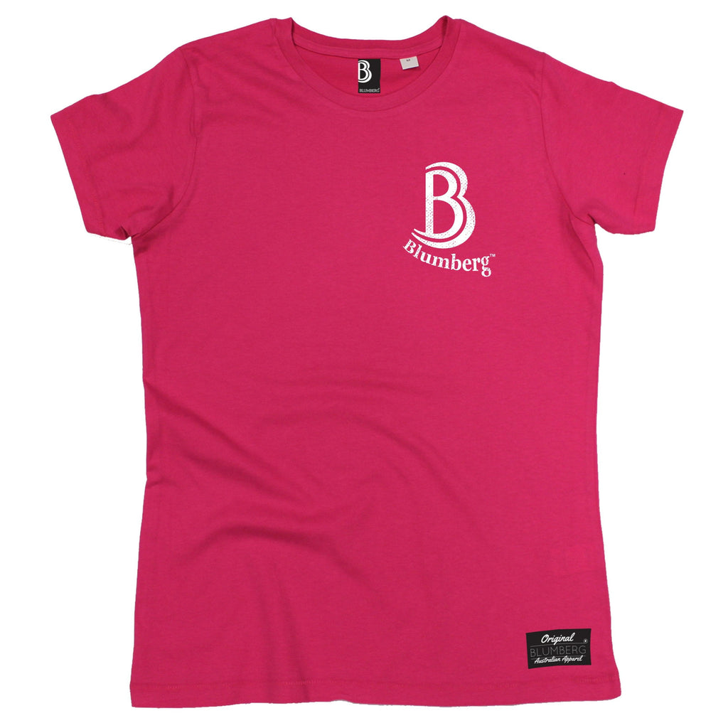 Women's B Blumberg Logo White Text Breast Pocket Design - Premium T-Shirt