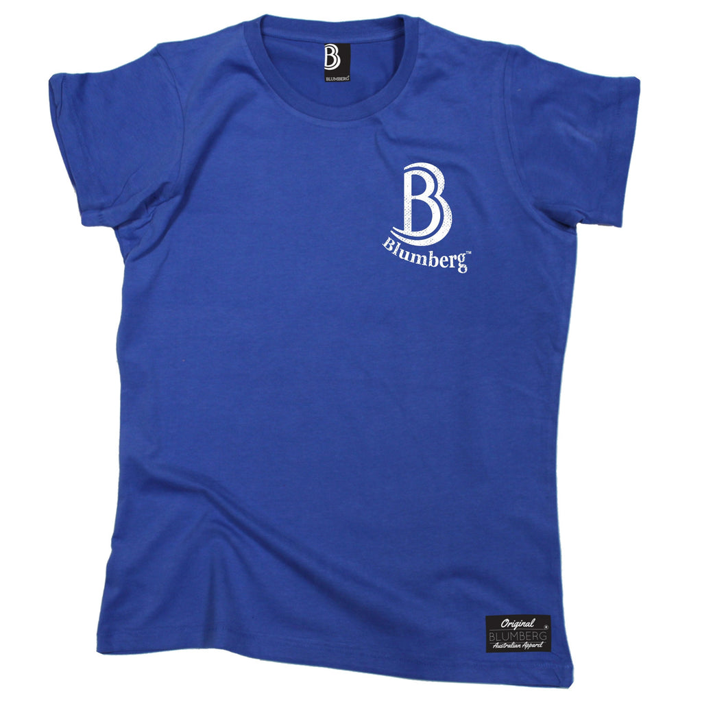 Women's B Blumberg Logo White Text Breast Pocket Design - Premium T-Shirt