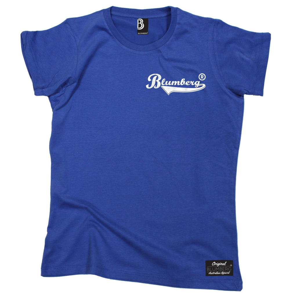 Women's Blumberg White Text Breast Pocket Design - Premium T-Shirt