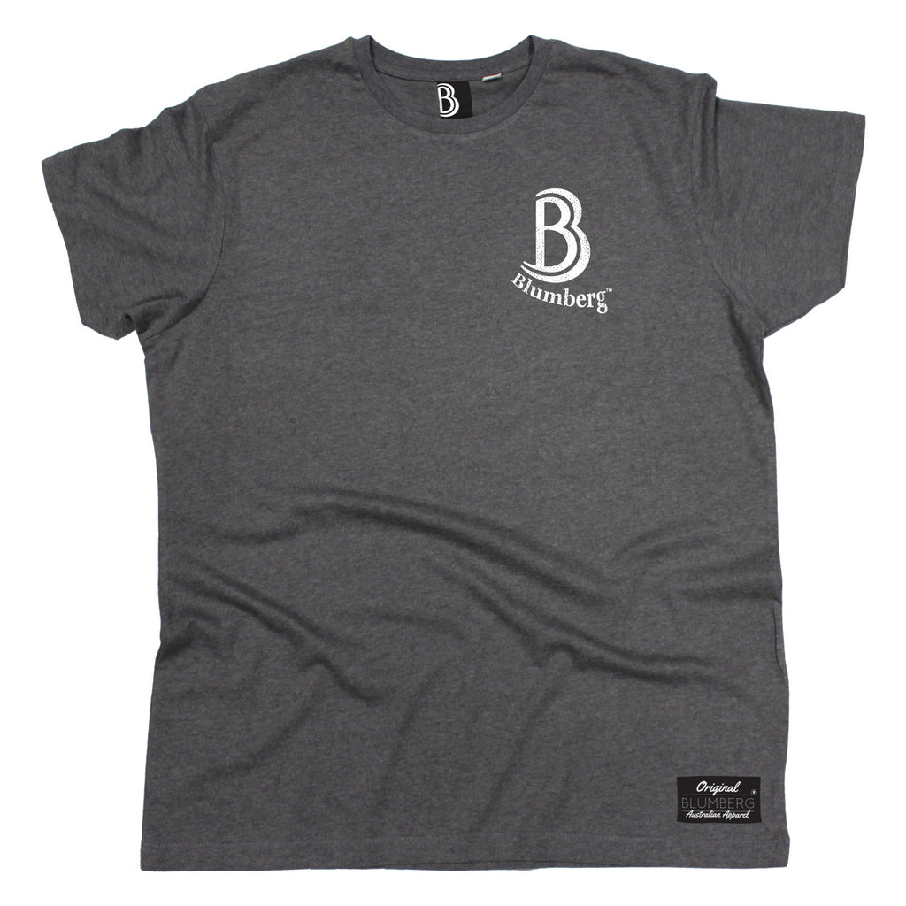 Men's B Blumberg Logo White Text Breast Pocket Design Premium T-Shirt
