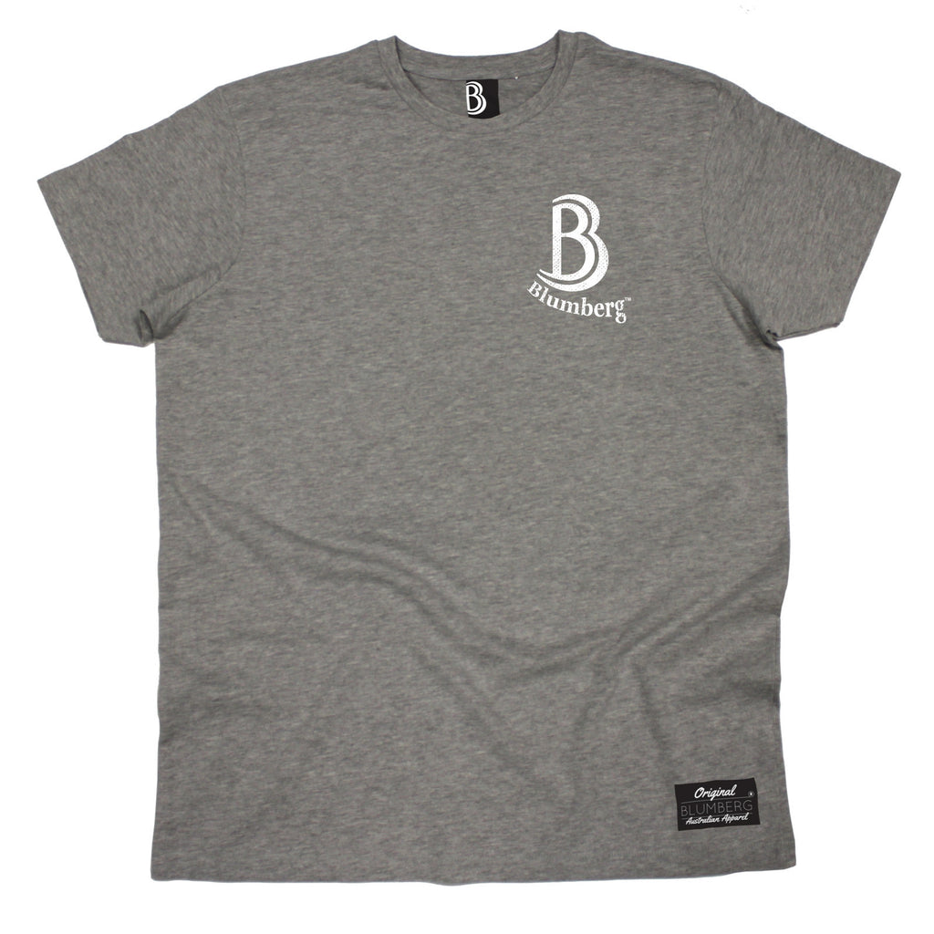 Men's B Blumberg Logo White Text Breast Pocket Design Premium T-Shirt