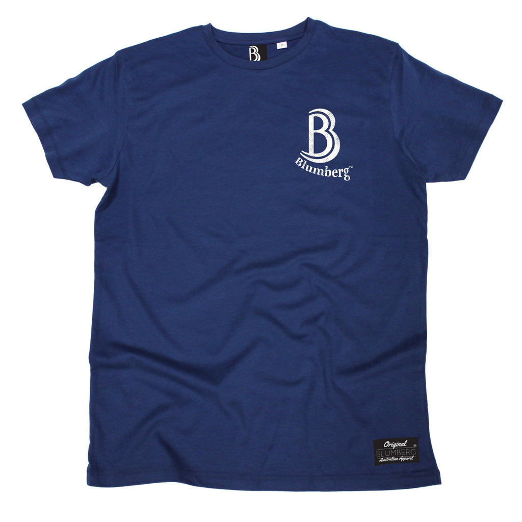 Men's B Blumberg Logo White Text Breast Pocket Design Premium T-Shirt