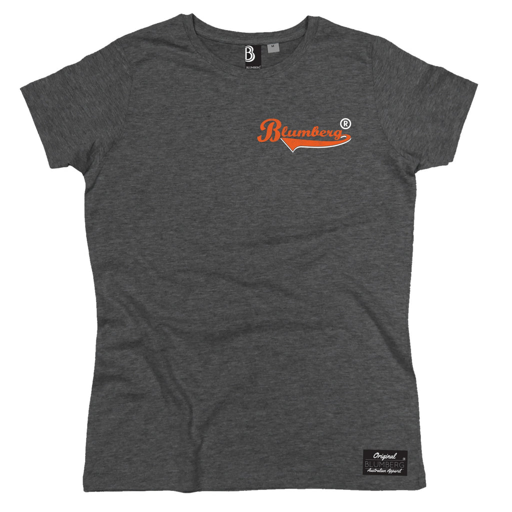 Women's Blumberg Orange Text Breast Pocket Design - Premium T-Shirt