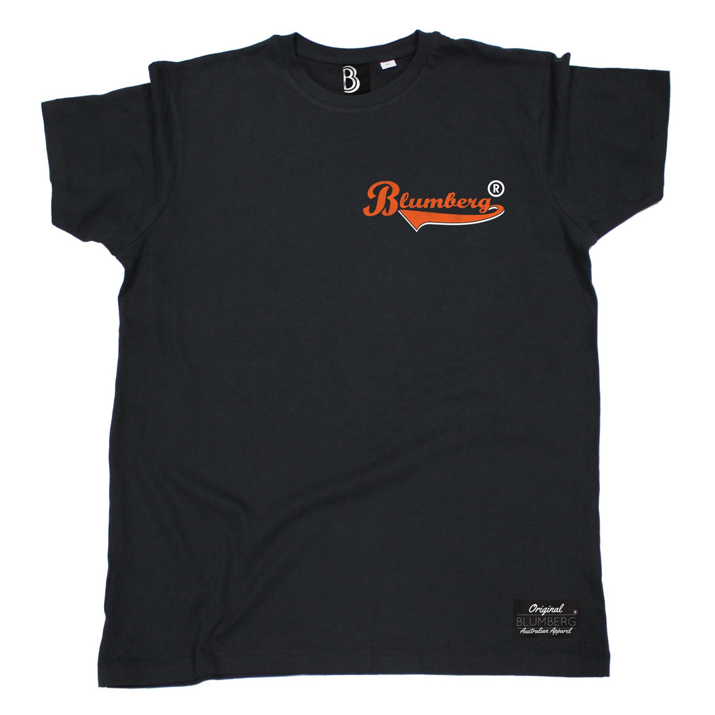 Men's Blumberg Orange Text Breast Pocket Design Premium T-Shirt