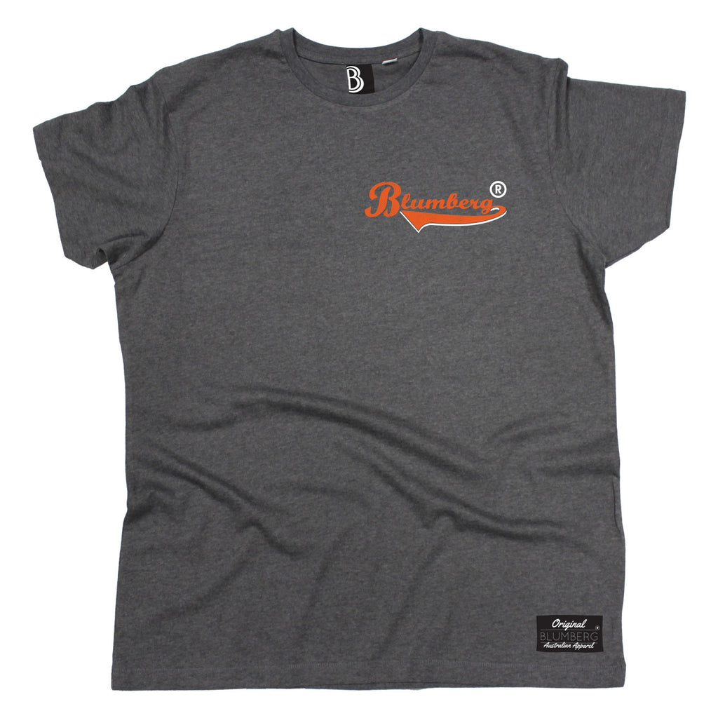 Men's Blumberg Orange Text Breast Pocket Design Premium T-Shirt