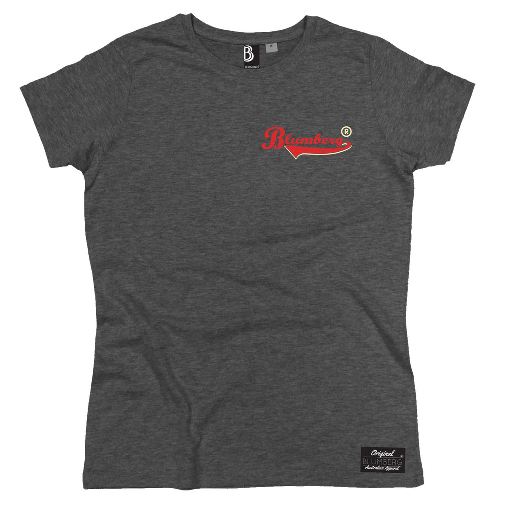 Women's Blumberg Red/Cream Text Breast Pocket Design - Premium T-Shirt