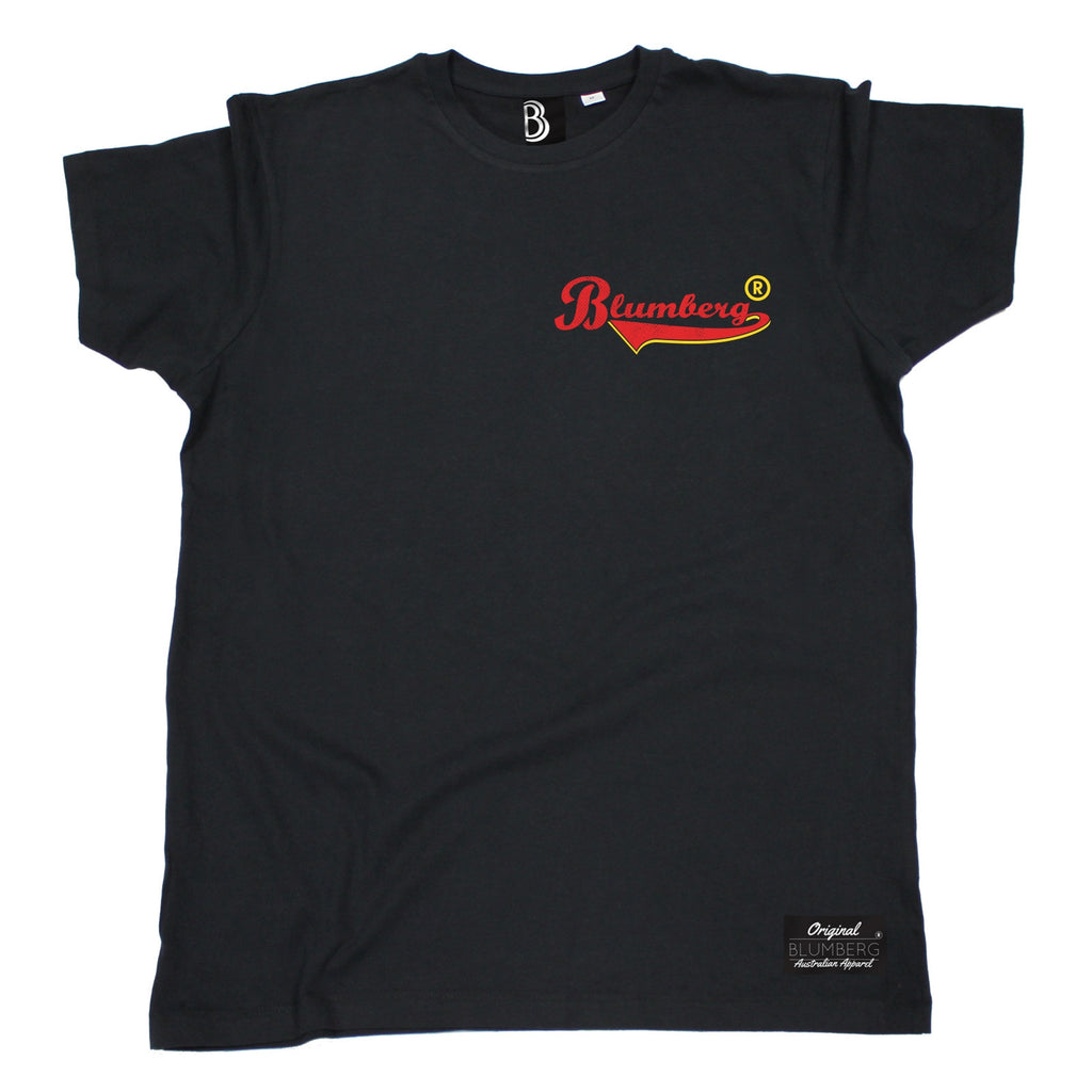 Men's Blumberg Red/Yellow Text Breast Pocket Design Premium T-Shirt