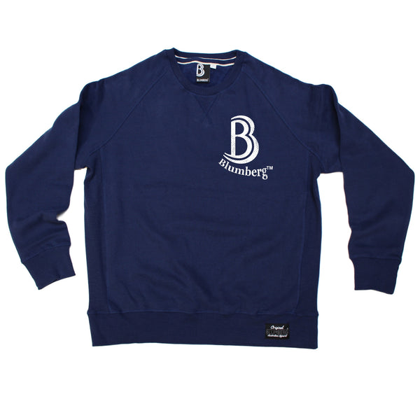 Blumberg Australia Men's B Blumberg Logo White Text Breast Pocket Design Premium Sweatshirt