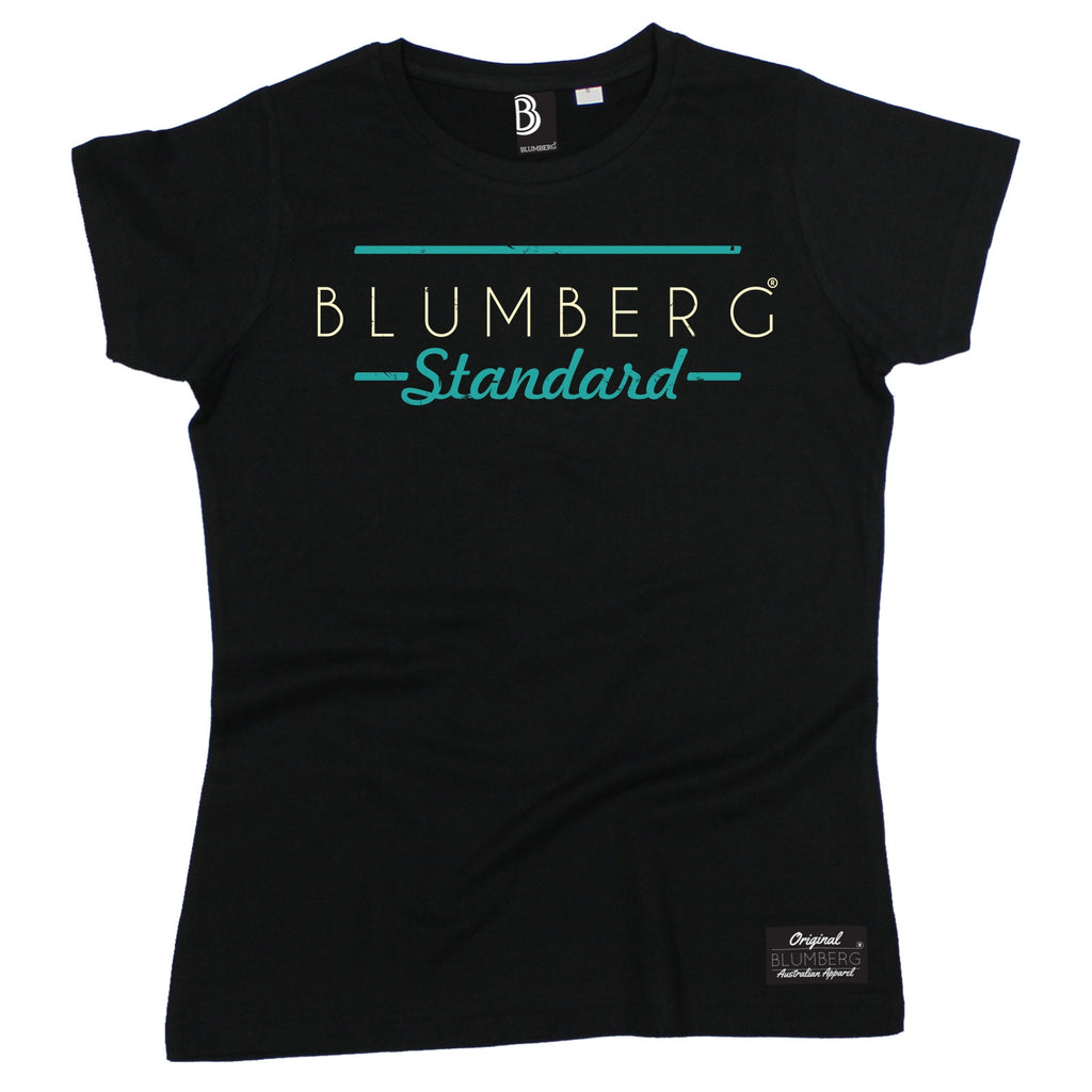 Women's Blumberg Standard Cream/Turquoise Text Design - Premium T-Shirt