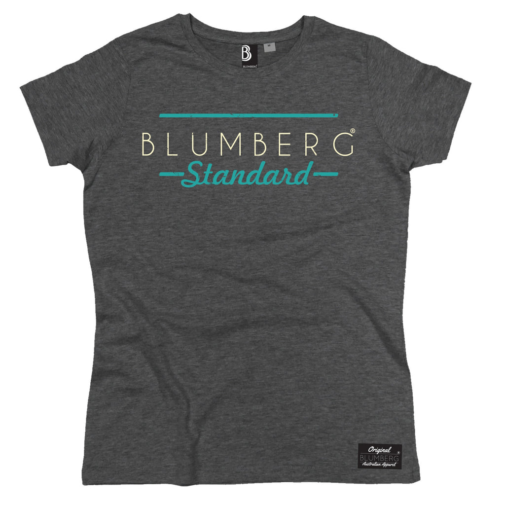 Women's Blumberg Standard Cream/Turquoise Text Design - Premium T-Shirt