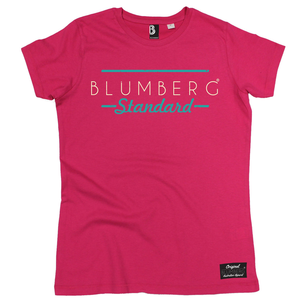 Women's Blumberg Standard Cream/Turquoise Text Design - Premium T-Shirt