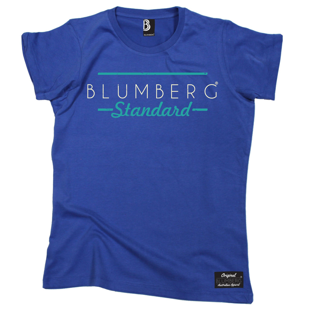 Women's Blumberg Standard Cream/Turquoise Text Design - Premium T-Shirt