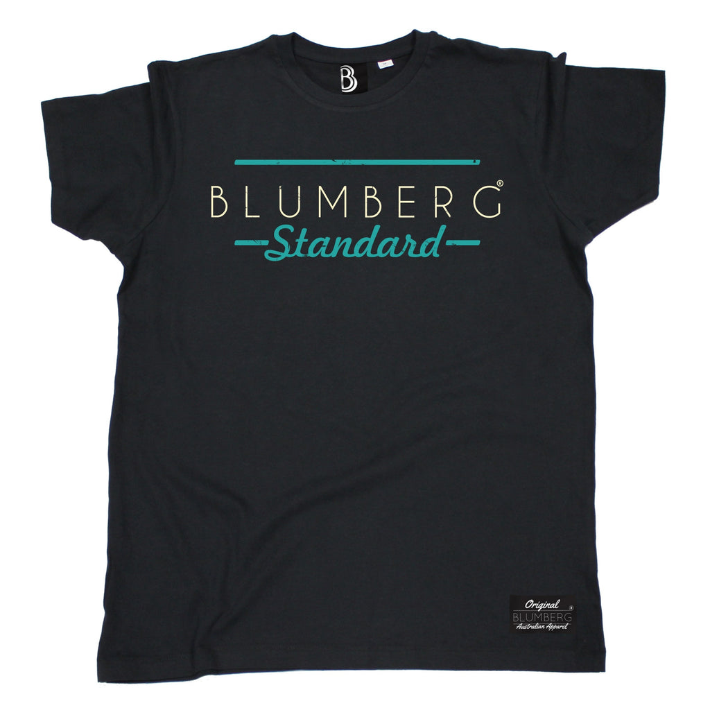 Men's Blumberg Standard Cream/Turquoise Text Design Premium T-Shirt