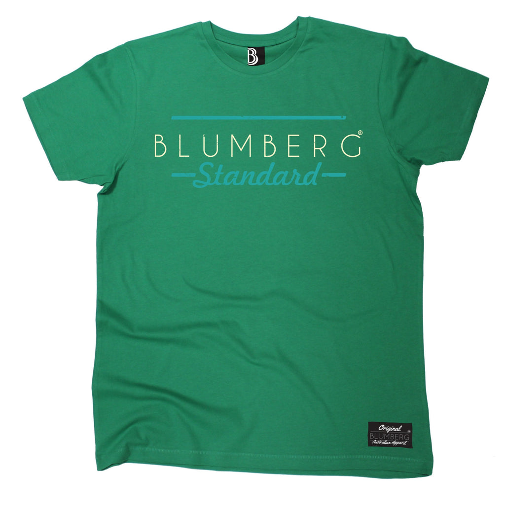 Men's Blumberg Standard Cream/Turquoise Text Design Premium T-Shirt