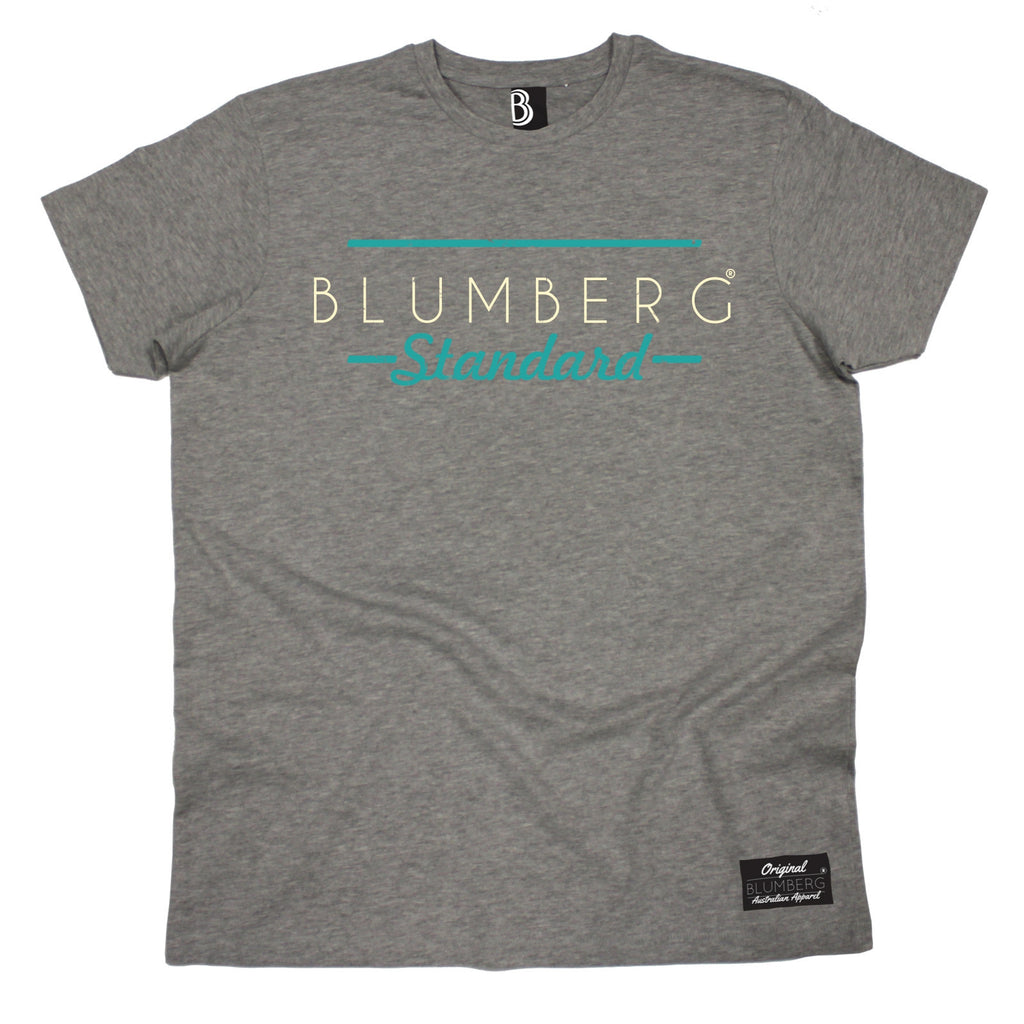 Men's Blumberg Standard Cream/Turquoise Text Design Premium T-Shirt