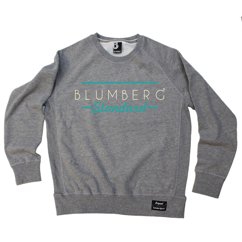 Blumberg Australia Men's Blumberg Standard Cream/Turquoise Text Design Premium Sweatshirt