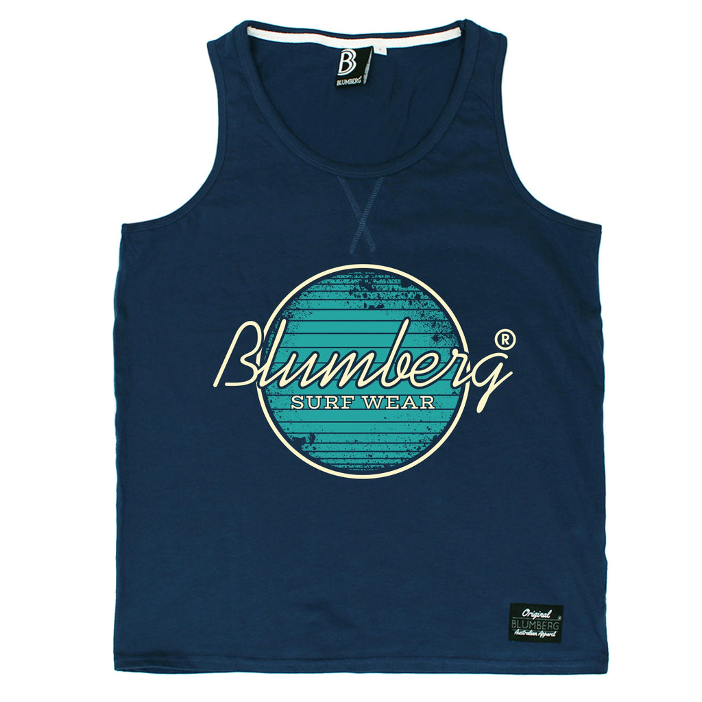 Blumberg Australia Men's Blumberg Surf Wear Turquoise Design Premium Vest Tank Top
