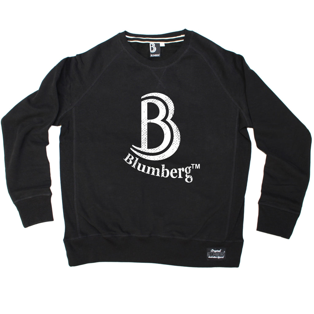 Blumberg Australia Men's B Blumberg White Text Chest Design Premium Sweatshirt