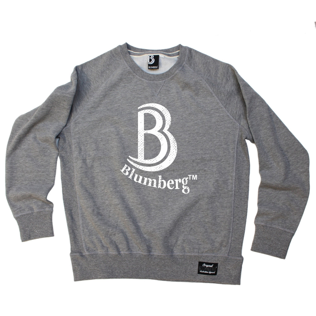 Blumberg Australia Men's B Blumberg White Text Chest Design Premium Sweatshirt