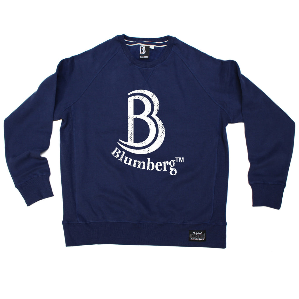 Blumberg Australia Men's B Blumberg White Text Chest Design Premium Sweatshirt