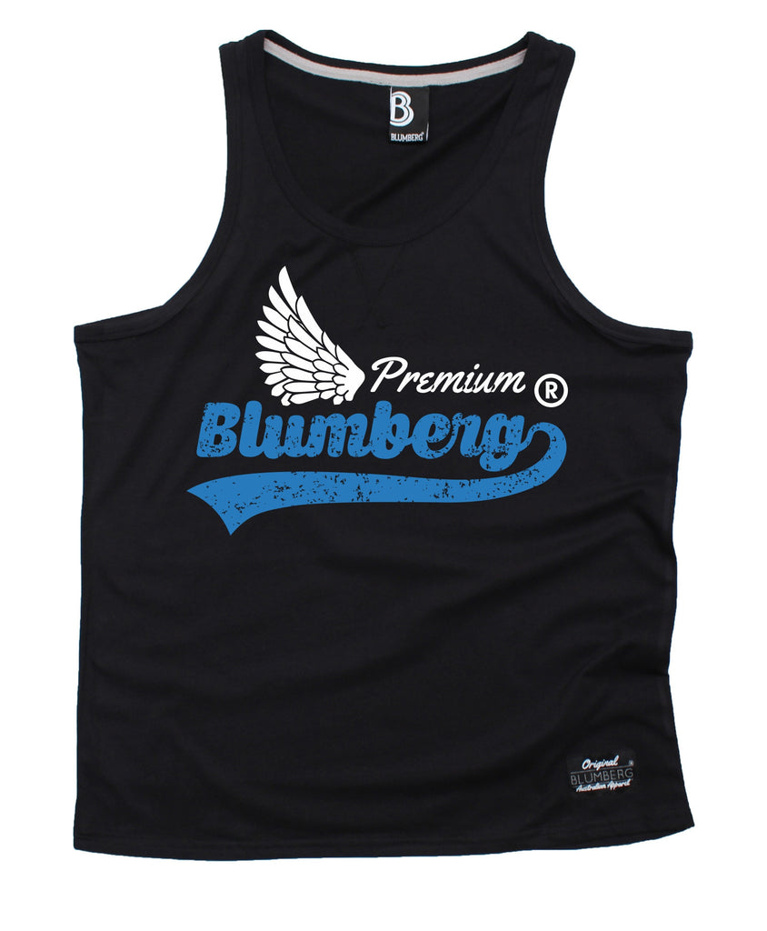 Blumberg Australia Men's Blumberg White Wing Design Premium Vest Tank Top