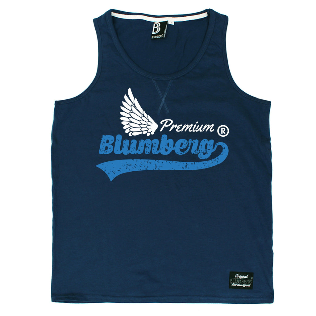 Blumberg Australia Men's Blumberg White Wing Design Premium Vest Tank Top