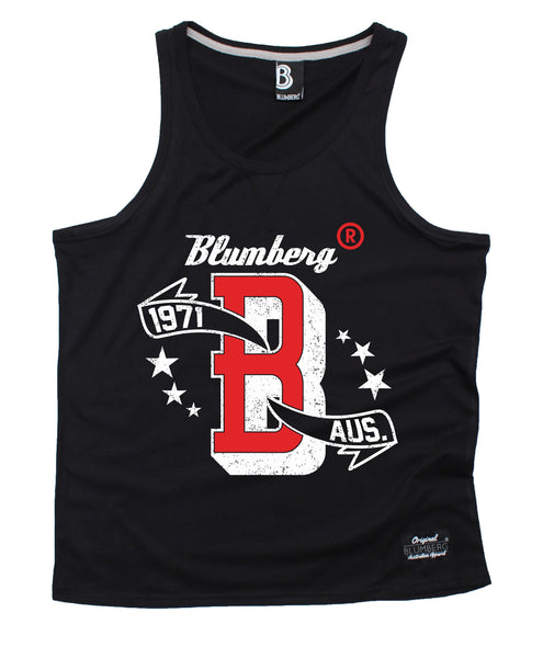 Blumberg Australia Men's B 1971 Aus Chest Design Premium Vest Tank Top